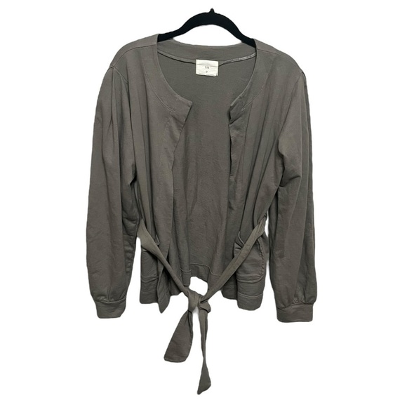 Anthropologie T.La Pleated Tie Front Cardigan - Picture 2 of 12